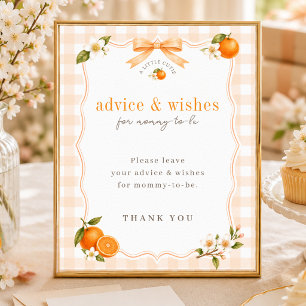 A Little Cutie Baby Shower Advice Mummy-to-be Sign