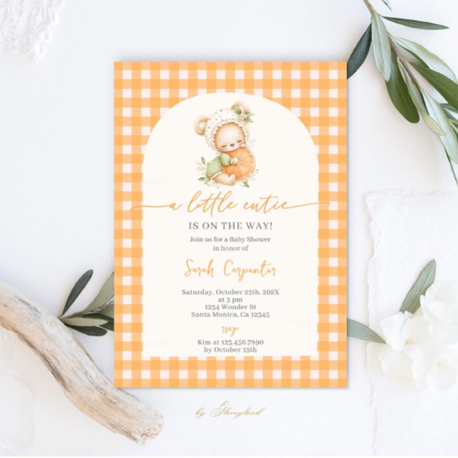 A Little Cutie Baby Shower Invitation (Creator Uploaded)