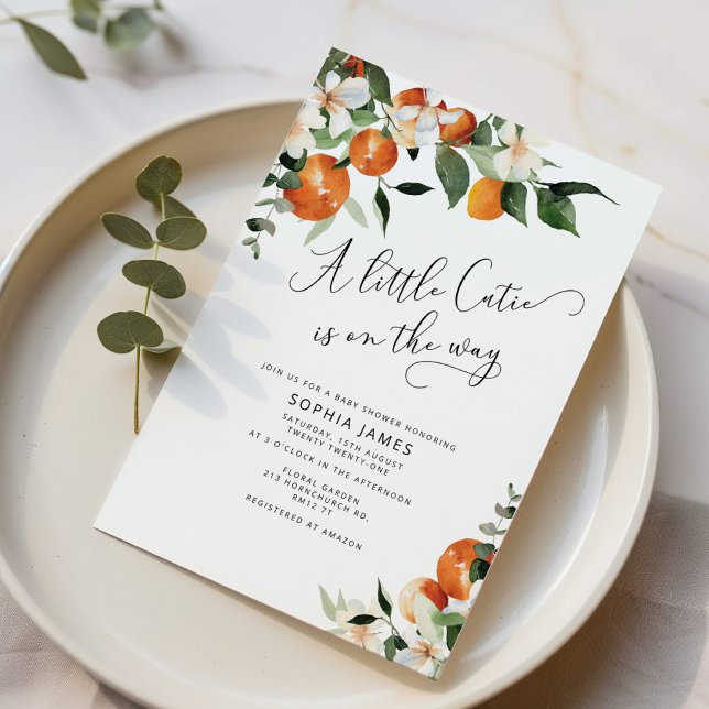 A Little Cutie  baby shower invitation (Creator Uploaded)