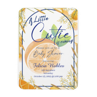 A Little Cutie: Baby Shower Invite Magnet