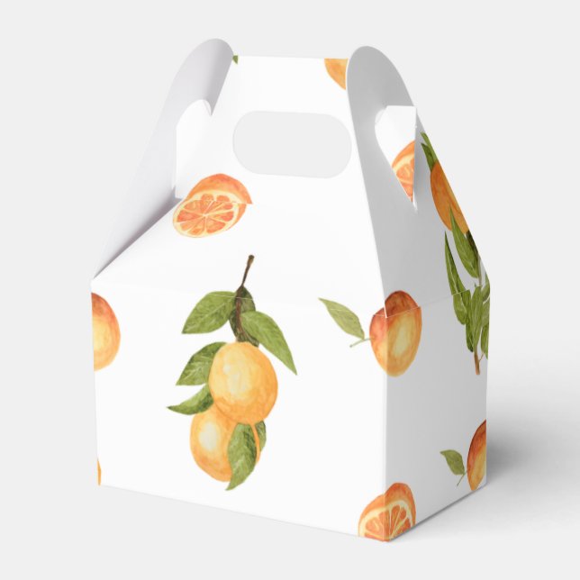 A little Cutie Baby Shower Oranges  Favour Box (Front Side)