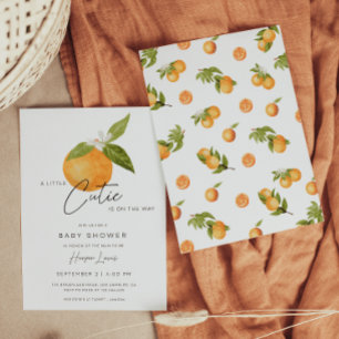 A little Cutie Baby Shower Oranges Invitation
