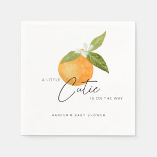 A little Cutie Baby Shower Oranges  Napkin
