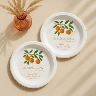 A Little Cutie Baby Shower Paper Plate