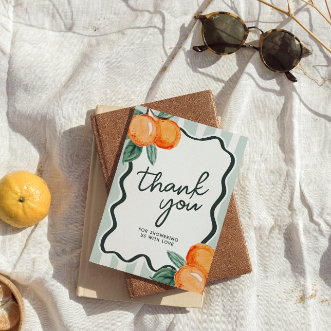 A Little Cutie Baby Shower Thank You Card (Little Cutie Thank You Card)