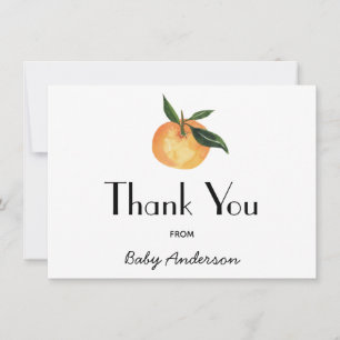 A Little Cutie Baby Shower Thank You Card