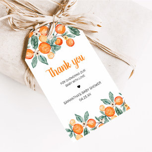 A Little Cutie Botanical Oranges Favour Tags