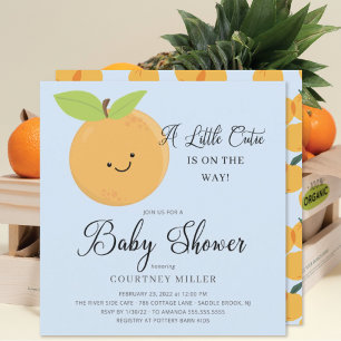 A Little Cutie Boys Baby Shower Invitation