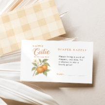 A Little Cutie Citrus Diaper Raffle Baby Shower