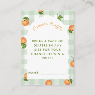 A Little Cutie Citrus Green Diaper Raffle Card