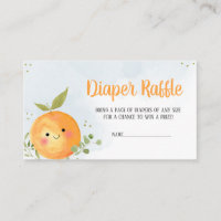 A Little Cutie Citrus Orange Diaper Raffle