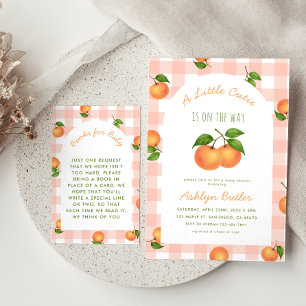 A Little Cutie Citrus Pink Books for Baby Card