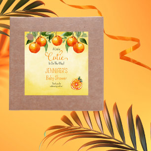 A Little Cutie Citrus Watercolor Baby Shower Favour Tags