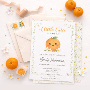 A Little Cutie is On the Way Baby Shower Invitation