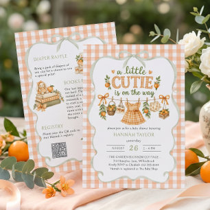 A Little Cutie is on the Way Baby Shower Invitation