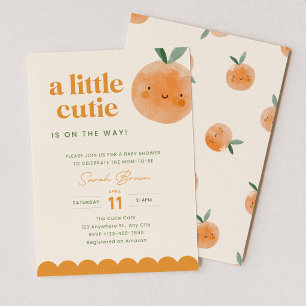 A Little Cutie Is On The Way Baby Shower Invite