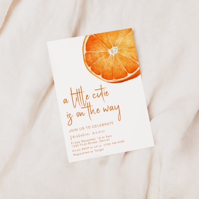 A Little Cutie Is On The Way Baby Shower Invite (Creator Uploaded)