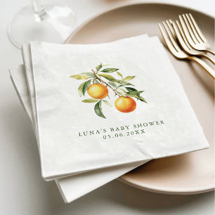 A Little Cutie Is On The Way Baby Shower Napkin