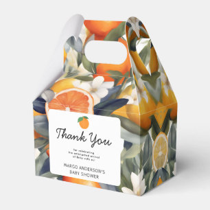 A Little Cutie is on the Way Citrus Baby Shower Favour Box