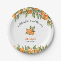 A Little Cutie is on the Way Orange Baby Shower