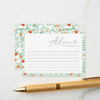 A Little Cutie Modern Baby Shower Advice Card