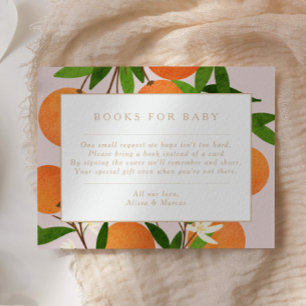 A Little Cutie Modern Citrus Pink Books for Baby Enclosure Card