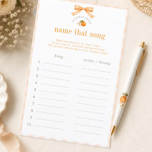 A Little Cutie Name That Song Baby Shower Game