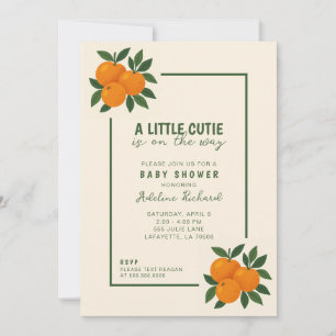 A Little Cutie On the Way Baby Shower Invitation