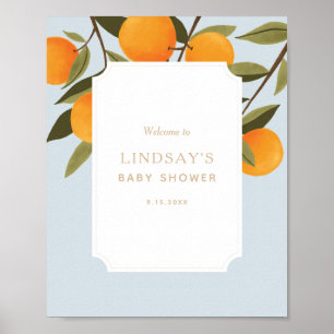 A Little Cutie on the Way Baby Shower Welcome Sign