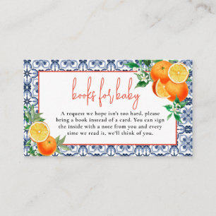 A Little Cutie Orange Positano Books for Baby Enclosure Card