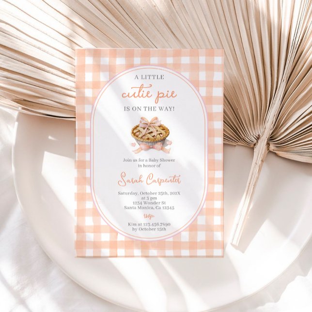 A Little Cutie Pie Baby Shower Invitation (Creator Uploaded)
