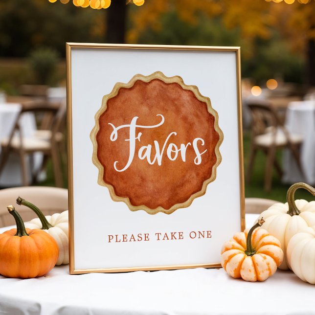 A Little Cutie Pie Fall Baby Shower Favours Sign (Creator Uploaded)