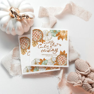 A Little Cutie Pie Fall Baby Shower Napkin