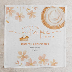 A Little Cutie Pie Is Baking Baby Shower Napkin