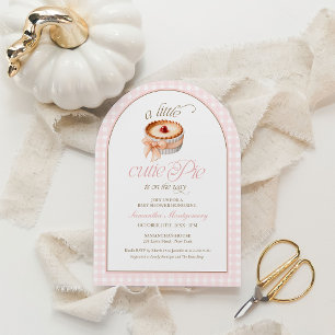 A Little Cutie Pie Is On The Way Baby Shower Invitation