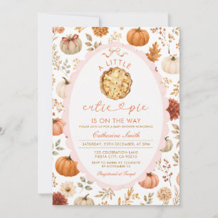 A Little Cutie Pie Is on the Way Fall Baby Shower Invitation