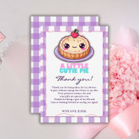 A Little Cutie Pie Kawaii Purple Plaid Baby Shower