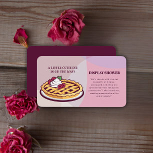 A Little Cutie Pie Minimalist Purple Baby Shower Enclosure Card