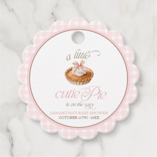 A Little Cutie Pie Personalised Baby Shower Favour Tags