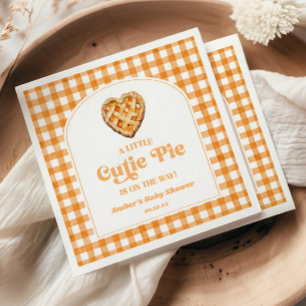 A Little Cutie Pie Retro Baby Shower Napkin