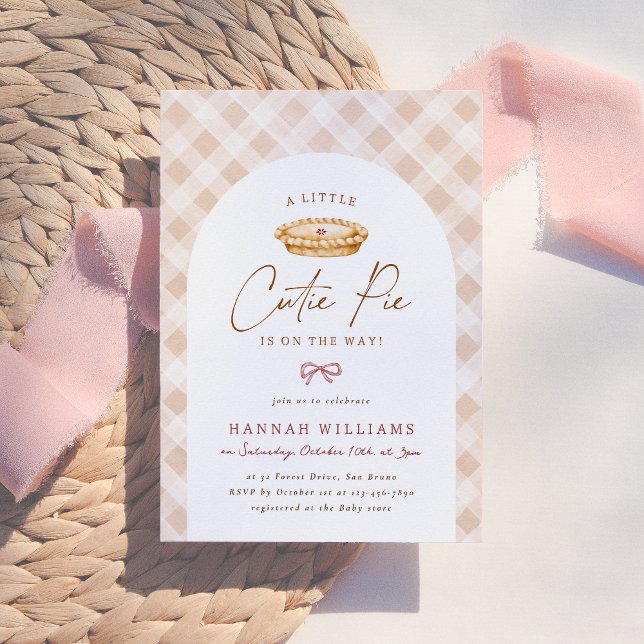 A Little Cutie Pie Thanksgiving Fall Baby Shower Invitation (Creator Uploaded)