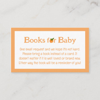 A Little Cutie Shower Books for Baby Enclosure Card