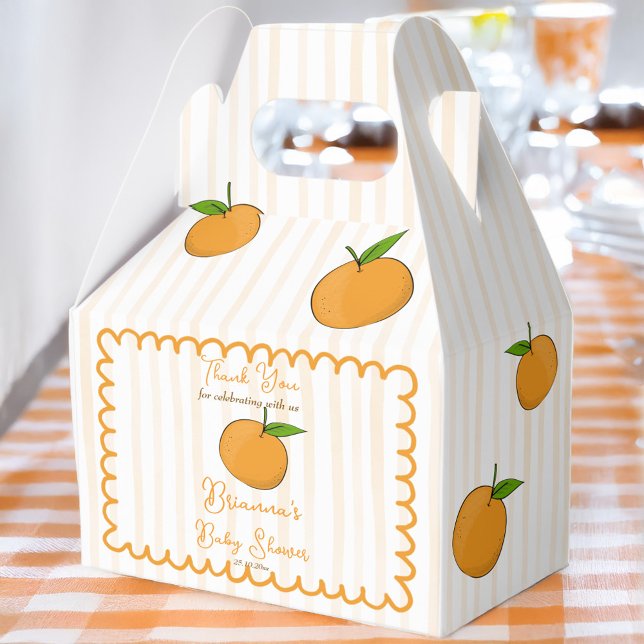 A little cutie whimsical citrus baby shower favour box (A little cutie whimsical citrus baby shower favors personalized favor boxes)