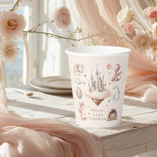 A Little Dragon is on the Way Baby Shower Paper Cups