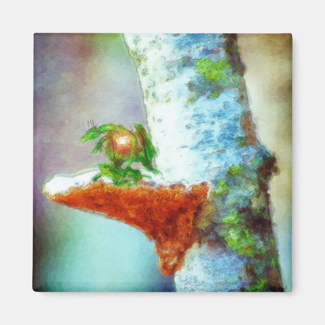 A Little Dragon Sleeps Magnet (Front)