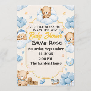 A Little Dream Come True Baby Shower Invitation