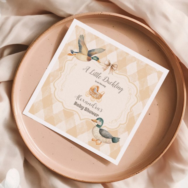 A Little Duckling Baby Shower Napkin (Creator Uploaded)