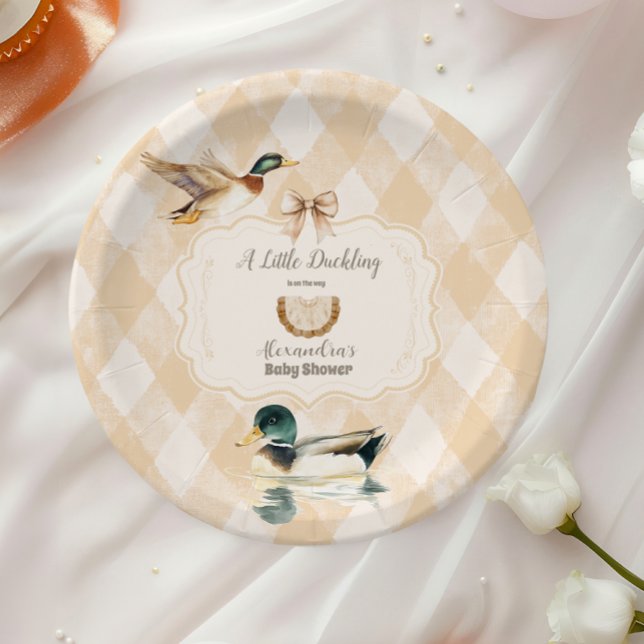 A Little Duckling Baby Shower Paper Plate (Creator Uploaded)