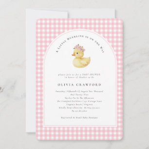 A Little Duckling Is on the Way Duck Baby Shower  Invitation