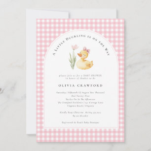 A Little Duckling Is on the Way Duck Baby Shower Invitation